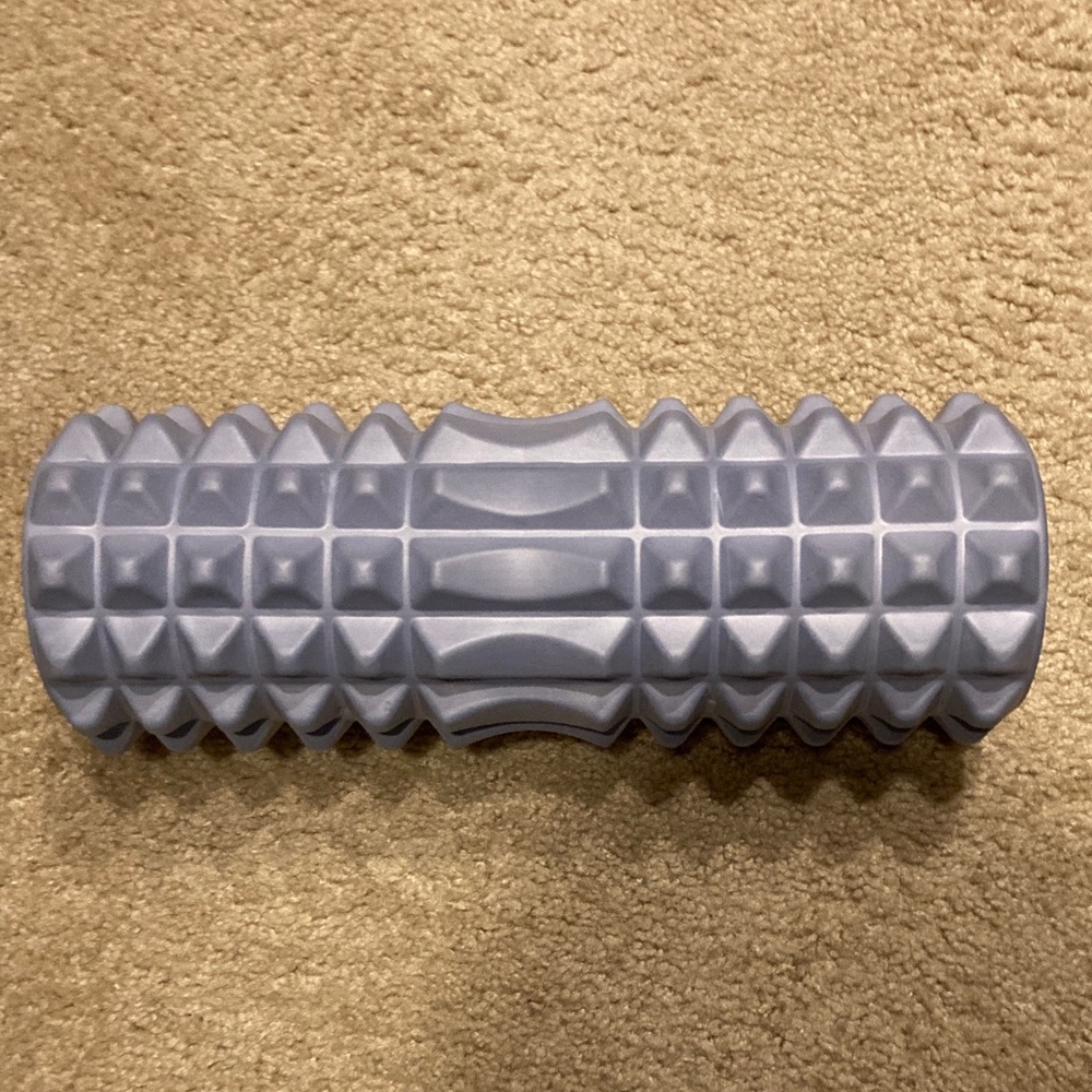 Textured Foam Massager Roller in Light Gray